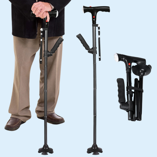 BalanceGuard Elite - Canne de marche, canne pliante pour seniors et adultes